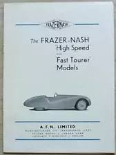 FRAZER NASH HIGH SPEED & FAST TOURER Car Sales Brochure Feb 1948