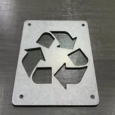 Heavy Duty Aluminum Recycle Symbol / Sign for Indoor or Outdoor Use