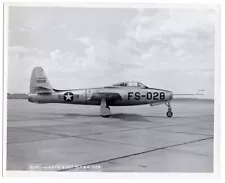 1951 USAF Republic F-84 Thunderjet 92028 Edwards AFB 8x10 Original News Photo