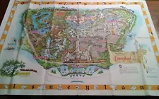 Scarce 1958 DISNEYLAND C PARK MAP Huge 45 x 30 Vintage Original WALT DISNEY