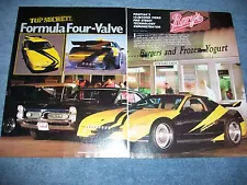 1987 Pontiac Fiero Factory Experimental Vintage Article "Formula Four-Valve"