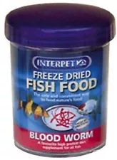 INTERPET FISH TANK FOOD - FREEZE DRIED BLOODWORM TREATS 20G