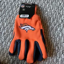 Denver Broncos Two Tone Sport Utility Gloves Orange Black Team Logo NFL Football