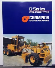 1993 Champion C Series Road Motor Grader Specs Construction Sale Folder