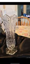 Lead crystal TOSCANI St George Snowflake Classic Pedestal 8" Bud Vase