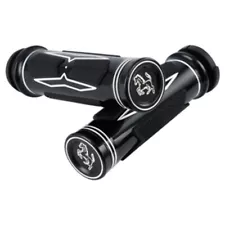 Custom Chrome Stang's 1" Black Grips for Harley-Davidson Throttle by Wire models