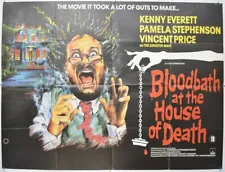 BLOODBATH AT THE HOUSE OF DEATH (1984) Original Quad Film Poster -Vincent Price