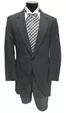 Men's Gray Cutaway Coat Frock Long Tails Morning Dress Wedding Victorian 40R