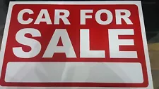 2x A4 SIZE CARS Price Pricing FOR SALE Sign Board Plastic Card Display Bargain