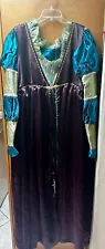 Gorgeous 2Pc Satin Renaissance Medieval Princess Dress Costume Sz 20/22 Handmade