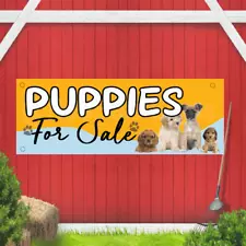 Puppies for Sale Indoor Outdoor Vinyl Banner Design