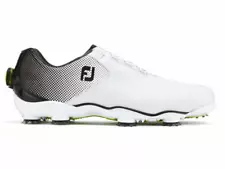 NEW! FootJoy [9.5] Medium DNA BOA Helix Men Spikes Golf Shoes 53319-White/Black