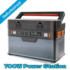 Portable Power Station 700W, (1400W Peak) Solar Generator 606Wh Backup Battery