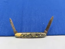 VINTAGE SCHRADE WALDEN POCKET KNIFE MC-1 FOR PARTS OR REPAIR MARBLE HANDLES?