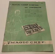 Vintage 1950s Magic Chef Gas Countertop Stove Owner’s Manual