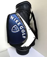 NIKE Tour Accuracy Large STAFF GOLF BAG Blue, White, & Black with Rain Cover