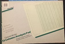 Wilson Jones Column Analysis, Columnwrite, 11" X 16-3/8 , 13 Columns, 50 Sheets