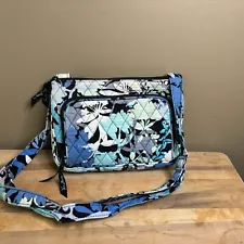 Era Bradley Camo Floral Crossbody Little Hipster Purse Please See Pics For Flaw