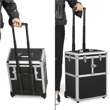 Rolling Makeup Case Makeup Storage Professional Beauty Trolley Box Lockable Used