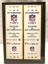 NFL Green Bay Packers NFC Championship Phantom Tickets ~Lot of 2 Adjoining Seats