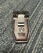 CUSTOM LEATHER SHEATH WOLFWIND LEATHERWORKS W/ ULTICLIP - ESEE IZULA W/ SCALES