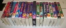 COLLECTION OF 18 DISNEY VHS MOVIES - FANTASIA - BAMBI - PINOCCHIO - LION KING