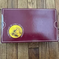 EMPTY MAROON-BROWN COLT PISTOL BOX FOR Combat Commander, .45 ACP W/owners Manual