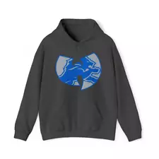 Wu Tang Clan DETROIT FOOTBALL Unisex Heavy Blend Hooded Sweatshirt LIONS Hoodie