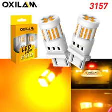 3157 3156 LED Turn Signal Light DRL 4157na 3457a Amber Tail Brake Bulbs 2400LM (For: 2002 Town & Country)