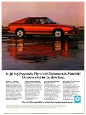 Original 1984 Plymouth Turismo 2.2 Car - Original Print Advertisement (8x11)