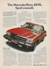 1974 Mercedes-Benz 450SL - "Spoil Yourself" - Vintage Magazine Print Ad Photo