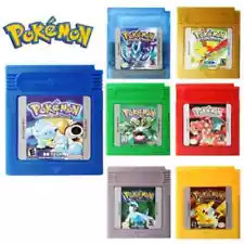 Classic Pokemon Game Boy series For Nintendo GBC Gold Silver Blue Red Green