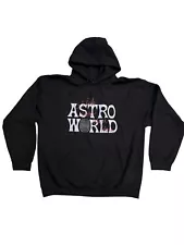 Travis Scott Astro World Tour Gildan Black Hoodie Wish You Were Here Men’s Large