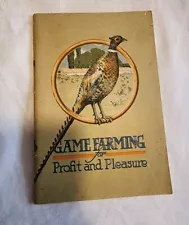 Vtg Ephemera Hercules Powder Company Game Farming For Profit and Pleasure 1915