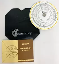 Concise Circular Slide Rule 28N, Sleeve & Manual / *NEW* / Gramercy branding