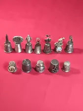 Lot of 12 Metal Collector Thimbles