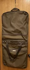 VTG Samsonite Brown Hanging Garment Bag Suit Dress Shoulder Strap Adjusts