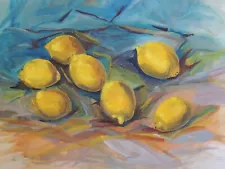 Art sale Lemons gouache abstract