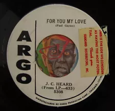 HEAR J.c. Heard 45 For You My Love / Blues For Sale ARGO R&B jazz promo JC