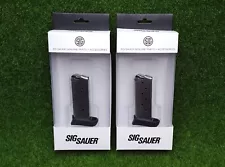 Lot of (2) Sig Sauer MAG-938-9-7 SIGTac P938 Magazine 9mm 7 Rounds w Finger Rest