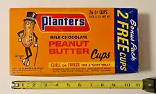 RARE 1960’s PLANTERS MR PEANUT COMPANY MILK CHOCOLATE PEANUT BUTTER CUPS BOX