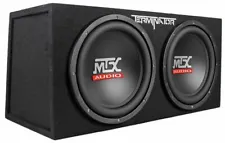 MTX Terminator TNE212D 1200 Watt 2 Ohm Dual 12” Subwoofers/Subs + Sealed Sub Box