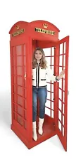 English Style Telephone Booth - Life Size Telephone Booth - Red Telephone Booth