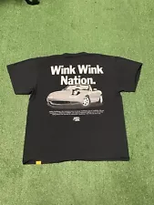 Donut Media T-Shirt Size X-LARGE Black “Wink Wink Nation” Car Mazda Miata Cars