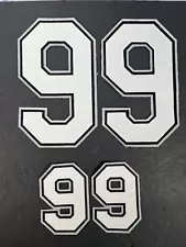 New MLB Jersey Numbers / White Black Grey / #99 SET