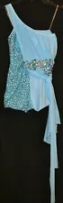 Sky Blue Lyrical Dance Costume by Glamour Costumes Size Medium Child