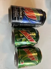 Vintage Mountain Dew Empty Can Lot For Thedewconnoisseur