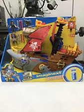 Mattel Fisher Price Imaginext Shark Bite Pirate Ship Adventure Playset 2015 NIB