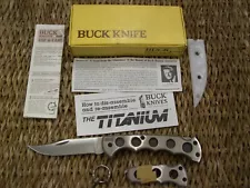 VINTAGE BUCK KNIFE 186 "THE TITANIUM" FOLDER / RARE FIND NOS 1987