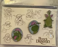 Disney Parks 100 Decades Collection Pete’s Dragon Elliot LR 3 Enamel Pin Set